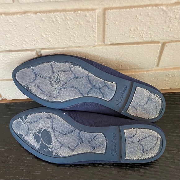 Skechers Solid Washable Knit Slip On Flats Shoes Comfort Navy Size 9.5 - Picture 7 of 7